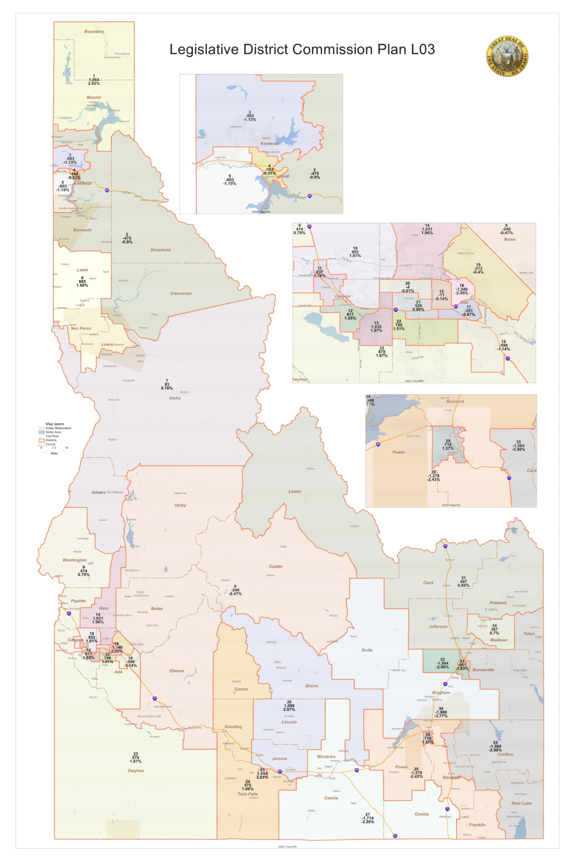 Idaho legislative map